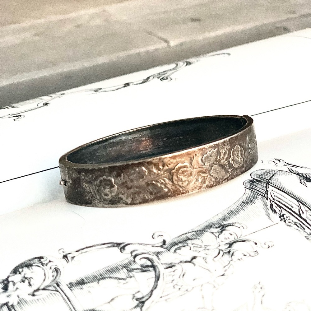 Victorian silver cuff